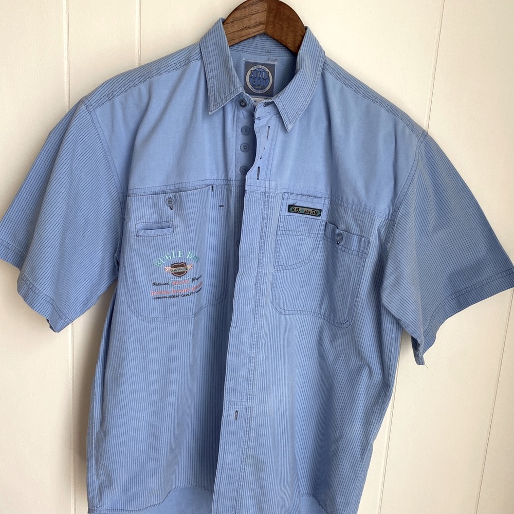 Bugle Boy Studio Mark Good Spirit Men’s Short Sleeve Button Shirt 5 pockets | M